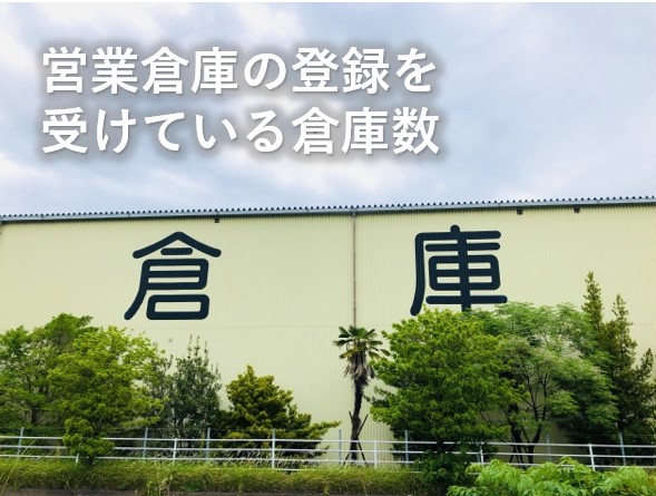 営業倉庫の登録をうけている倉庫数